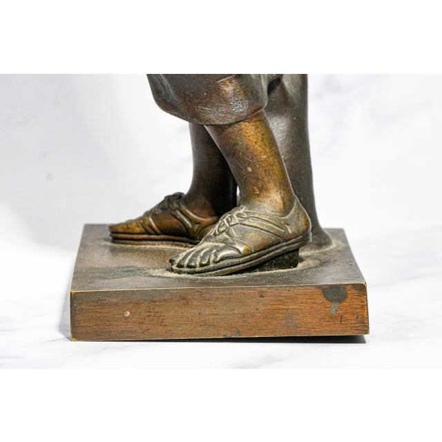 Wonderful High Quality Large Antique Victorian Bronze Statue Sculpture Diana of Gabii Neoclassical Woman Grand Tour For Sale - Image 9 of 17