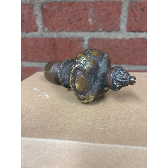 solid brass finial was belong to large wall mount vintage clothing rack probably from Beverly Hills Mansion. It has some...