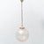 Pendant Lamp in Gilded Metal and Glass, 1960s For Sale - Image 9 of 9