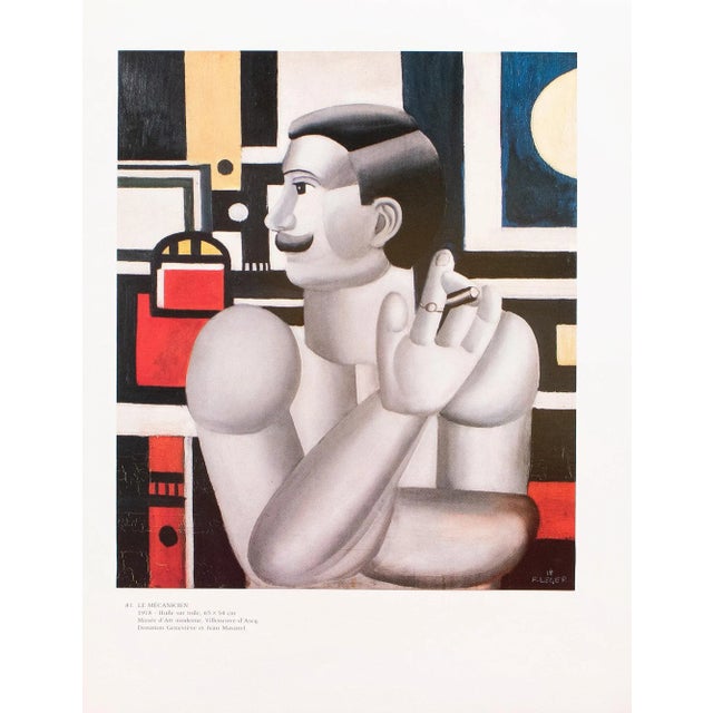 Pop Art 1990 After Fernand Leger "The Mechanic", Full-Color Parisian Print For Sale - Image 3 of 9
