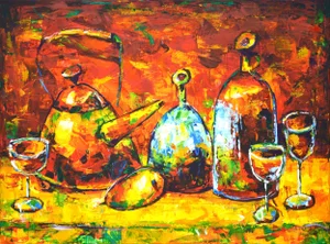 "Evening Still Life 2." Original Contemporary Painting by Iryna Kastsova