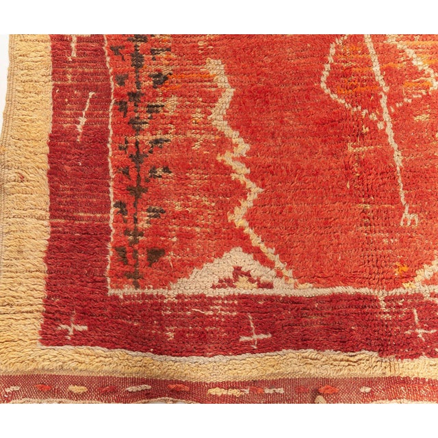 Textile Doris Leslie Blau Moroccan Vintage Tribal Warm Tan Hand-Knotted Wool Rug For Sale - Image 7 of 7