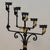 Spanish Revival Hand Forged Iron and Brass Torchère ~ Floor Candelabra For Sale - Image 11 of 18