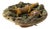 Small Earthenware Plate with Reptiles from Caldas, 19th Century For Sale