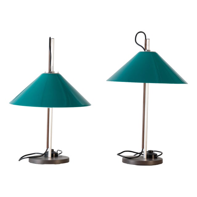 Aggregato Lamps Mod. Green Tabletop by Enzo Mari for Artemide, 1974, Set of 2 For Sale