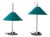 Aggregato Lamps Mod. Green Tabletop by Enzo Mari for Artemide, 1974, Set of 2 For Sale