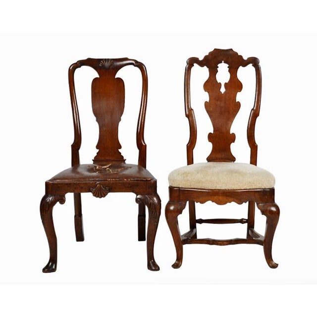 Wood Queen Anne Mahogany Side Chair For Sale - Image 7 of 8