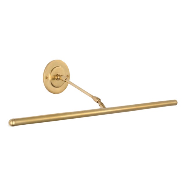 Amber Lewis for Visual Comfort Signature Emery 30" Picture Light in Hand-Rubbed Antique Brass For Sale