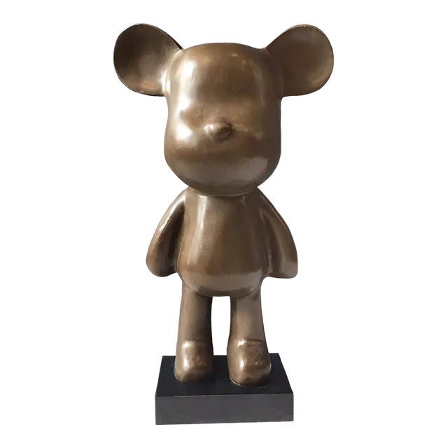 Small Contemporary Bronze Table Sculpture by Sylvan Fiss For Sale