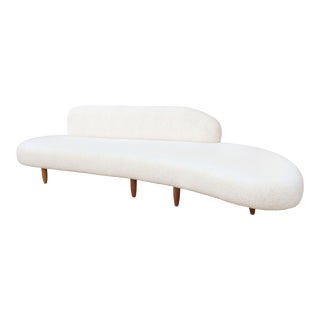 "Freeform" Sofa in Ivory Bouclé in the Manner of Isamu Noguchi For Sale