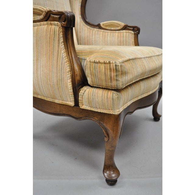 Vintage Ethan Allen Queen Anne Wingback Chairs A Pair Chairish
