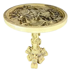 Small Carved Pedestal Table