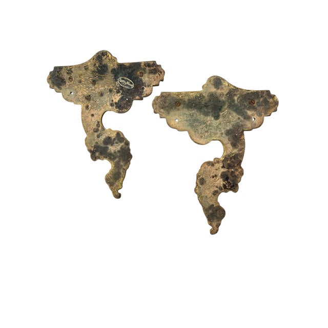 Mid Century Syroco Wood Wall Brackets - A Pair For Sale - Image 6 of 7