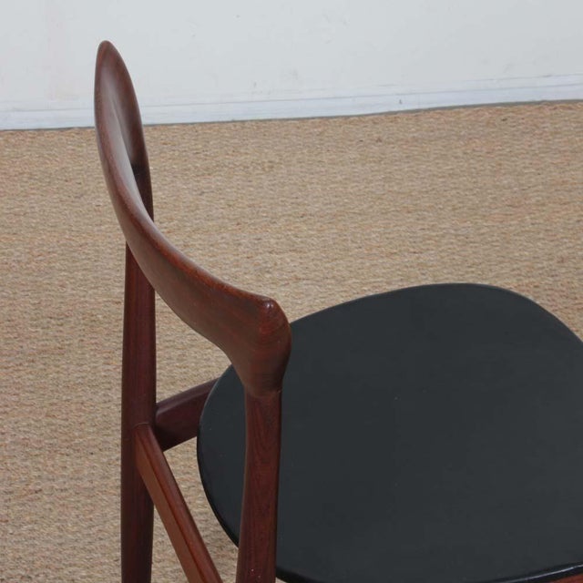 Black Scandinavian Chairs by Henry-Walter Klein for Bramin, 1960s, Set of 4 For Sale - Image 8 of 11