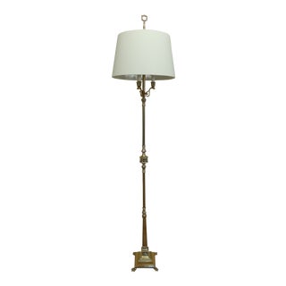 Frederick Cooper Solid Brass Clawfoot Floor Lamp For Sale