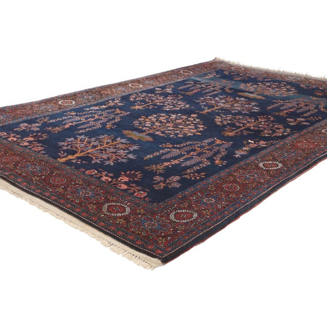 78561 Antique Persian Sarouk Farahan Rug, 04'00 x 06'05. Emanating timeless appeal with incredible detail and lavish...