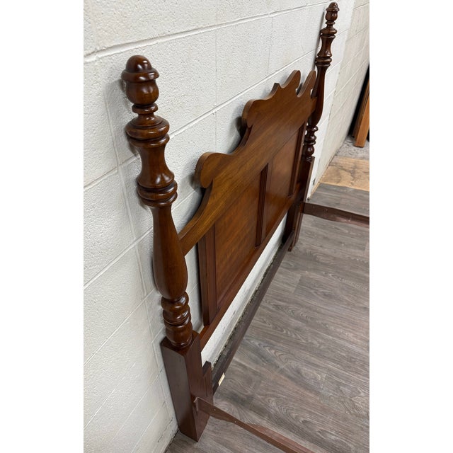 Wood Vintage Full Size Thomasville Heirloom Collection Cherry Wood Four Poster Bed For Sale - Image 7 of 18