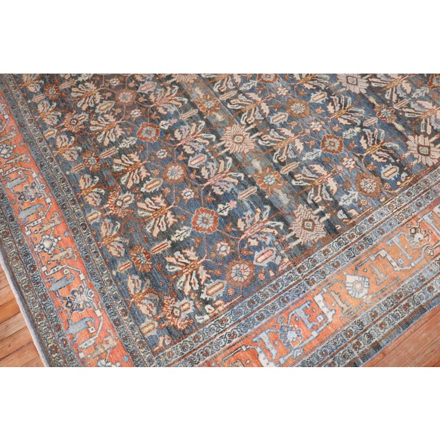 Early 20th Century Persian Bibikabad Room Rug - 8' x 12'2" For Sale - Image 4 of 11