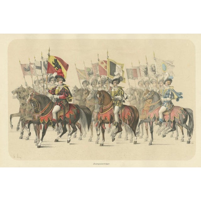 Paper The Banner Bearers of Bern A Grand Cavalcade of Swiss Heraldry, 1855, Paper For Sale - Image 7 of 11