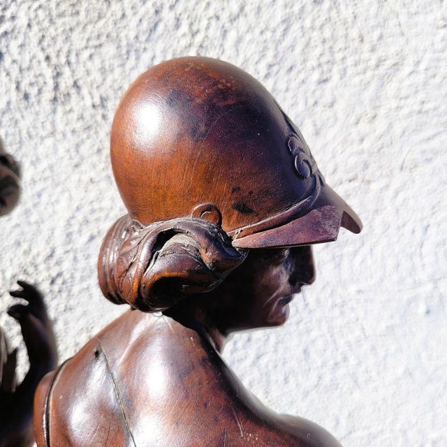 Wooden Sculptures, 19th Century, Set of 2 For Sale - Image 11 of 18