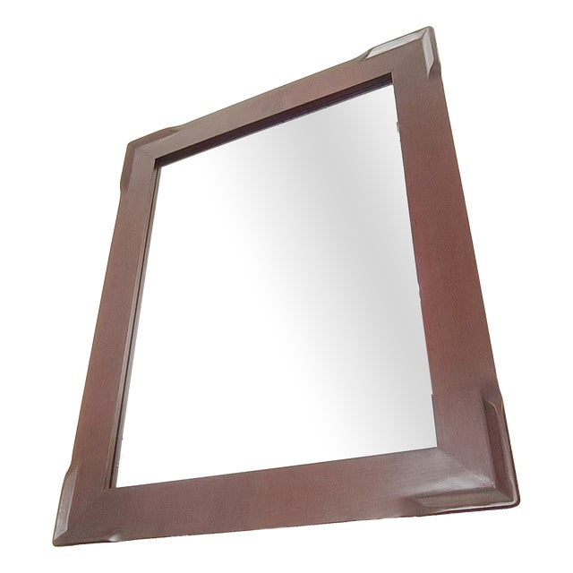 Large Cherry Wood Mirror, France, 1970s For Sale
