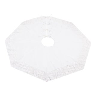 Beaded Christmas Tree Skirt 48"D For Sale