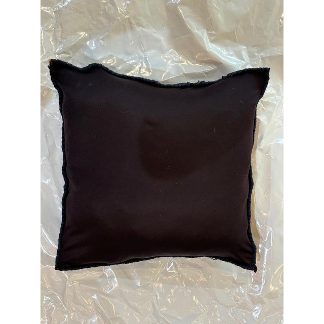 Pillow made with genuine hand made antique Chinese rug fragment -Poly fill with fabric backing sewn closure-