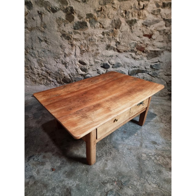 Antique Cherrywood Coffee Table with Two Drawers, 1700s For Sale - Image 14 of 17