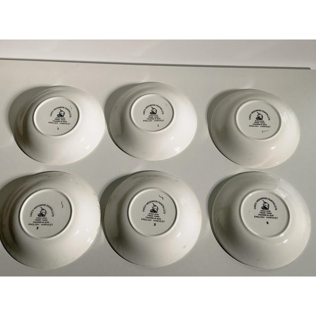 Wedgwood Mid 20th Century Enoch Wedgwood “English Harvest” Ironstone Bowls - Set of 6 For Sale - Image 4 of 7