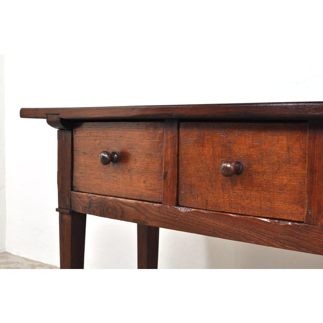 19th-century sideboard Handmade Spanish sideboard/dresser with three drawers. Made of chestnut wood. Dating circa 1850....