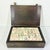 Wood Antique Chinese Boho Chic Chinoiserie Mahjong Game Set, Walnut & Brass Box For Sale - Image 7 of 15