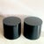 Postmodern Glass-Topped Black Rolling Cylinder Side Tables For Sale In Miami - Image 6 of 10