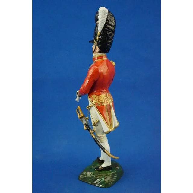 Porcelain Sculpture of Napoleonic Soldier from Capodimonte Manufacture For Sale - Image 4 of 18