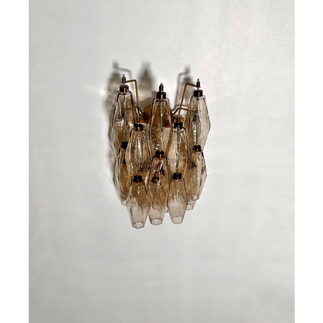 Vintage Italian Poliedri Smoked Glass Wall Sconces, 1990s, Set of 2 For Sale - Image 10 of 17