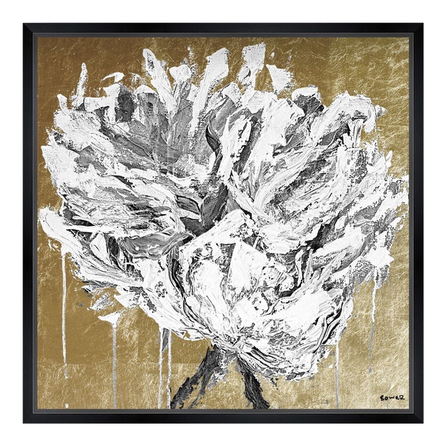 Oliver Gal Small Claire Sower Leave It Behind Gold And White Framed Art 18 X 18 Chairish