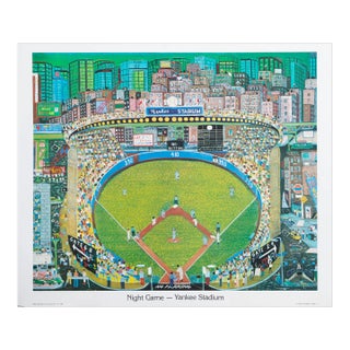 Night Game - Yankee Stadium, Ralph Fasanella Poster For Sale