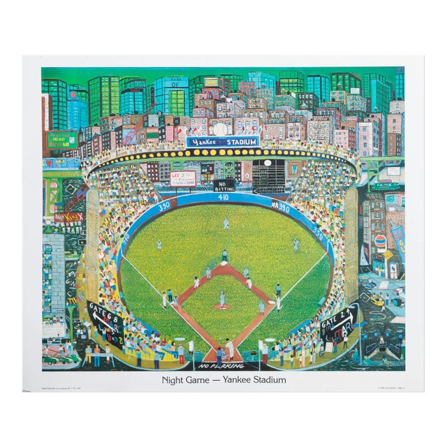 Night Game - Yankee Stadium, Ralph Fasanella Poster For Sale