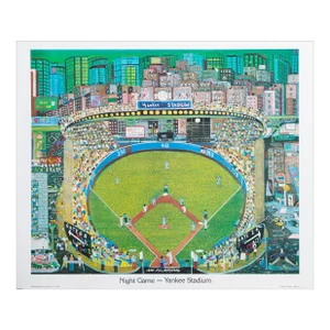 Night Game - Yankee Stadium, Ralph Fasanella Poster