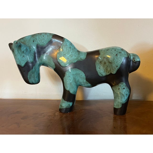 Large 1940's Mid-Century Modern Art Pottery Horse by Marianna Von Allesch (German 1886-1972) for Carola Ceramics For Sale - Image 14 of 14