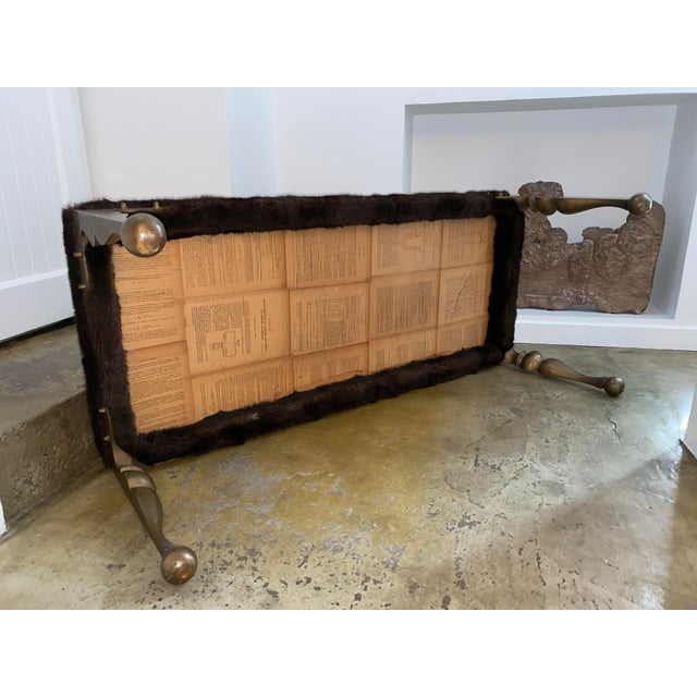 Bronze and Polyester Fur Bench by Pucci De Rossi, 1990s For Sale - Image 6 of 8