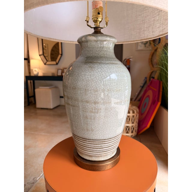 Currey & Company Currey & Co. Sage Green Table Lamp For Sale - Image 4 of 7