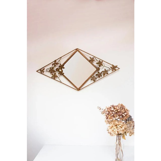 Large French Art Deco Iron Mirror, 1930s For Sale - Image 6 of 9