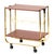 Vintage Folding Bar Cart in Brass and Faux Burl Wood, 1970s For Sale - Image 9 of 9