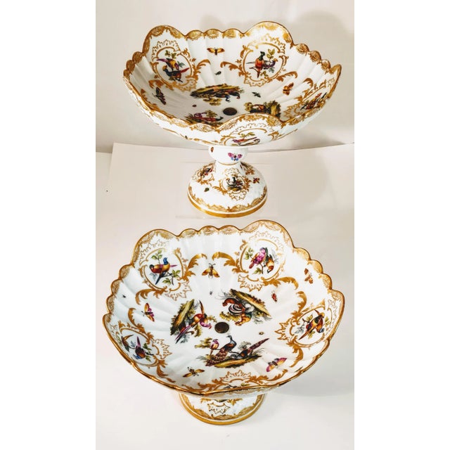 White 19th Century Meissen Porcelain Compotes Bowls Pair For Sale - Image 8 of 13