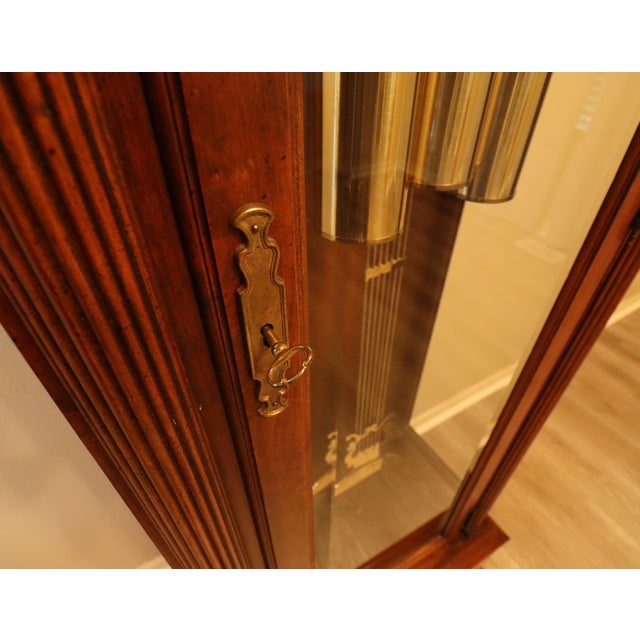 1970s Howard MillerTriple-Chime Grandfather Clock — Burl Walnut Case For Sale - Image 5 of 16