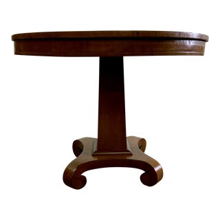 Antique Empire Style Mahogany Pedestal Table Breakfast Table For Sale