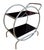 Antique Art Deco Streamline Chrome Hoop & Black Glass Side Table.