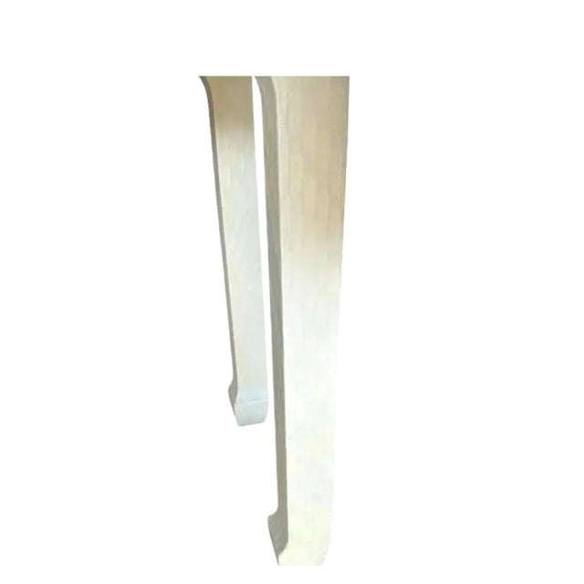 Wood Baker Furniture Company Chinese Style Raffia Veneered Console Sofa Table For Sale - Image 7 of 10