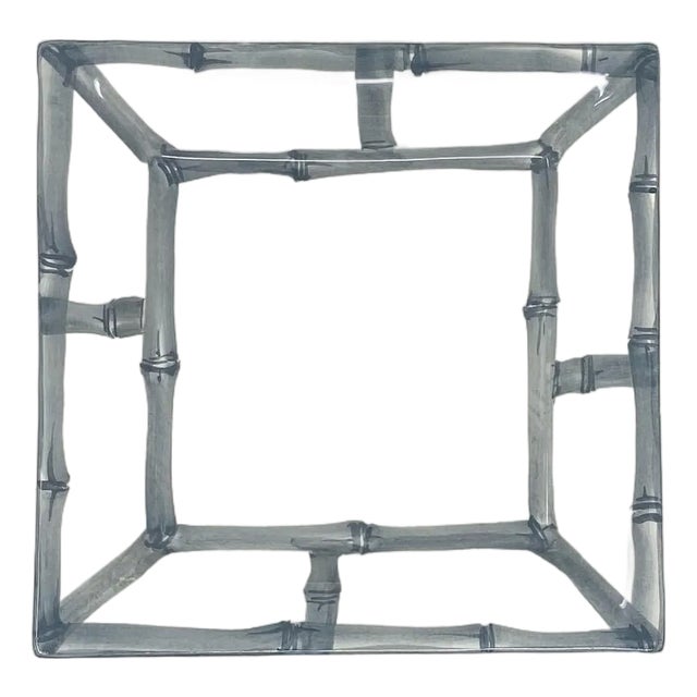 Hand Painted Bamboo Catchall Tray | Graphite, Made in Italy For Sale