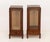 Pair of Art Deco Walnut Display Cabinets, with beveled glass paneled doors. Taller: 38.5" H x 17" W x 14" D. Provenance:...